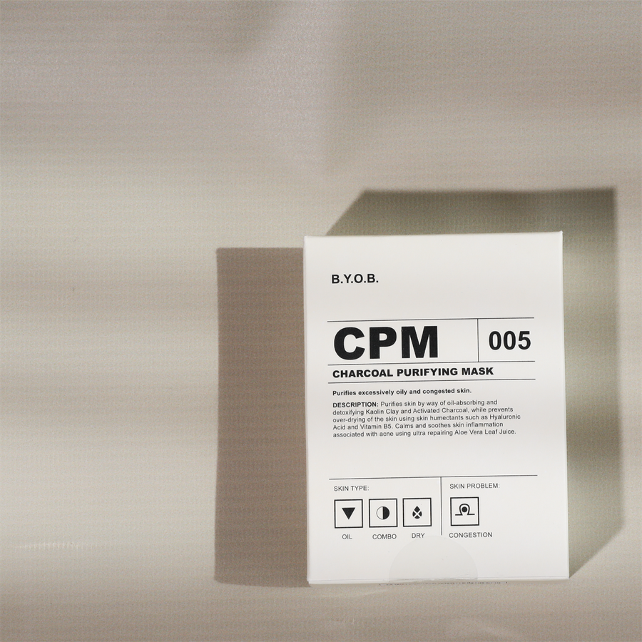 【下單自動8折】BYOB | CPM 活性竹炭淨化陶瓷面膜 5ml x 15